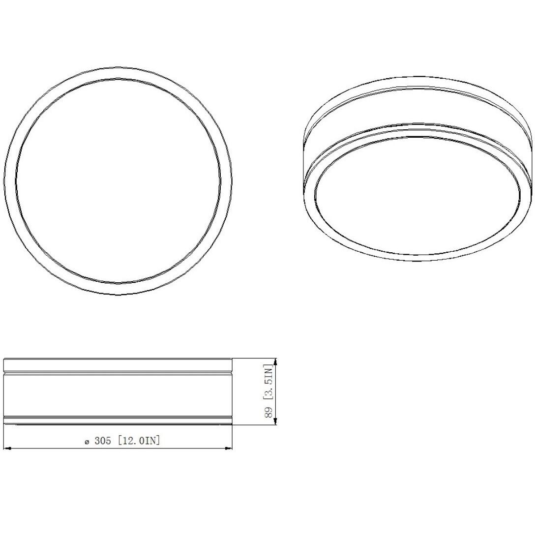 Ballord LED 12 inch Modern Gold Flush Mount Ceiling Light