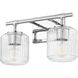 Landon 2 Light 14 inch Chrome Vanity Wall Light