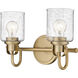 Kinsley 2 Light 14.5 inch Heirloom Gold Vanity Wall Light