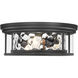 Clarion 3 Light 16 inch Matte Black Flush Mount Ceiling Light