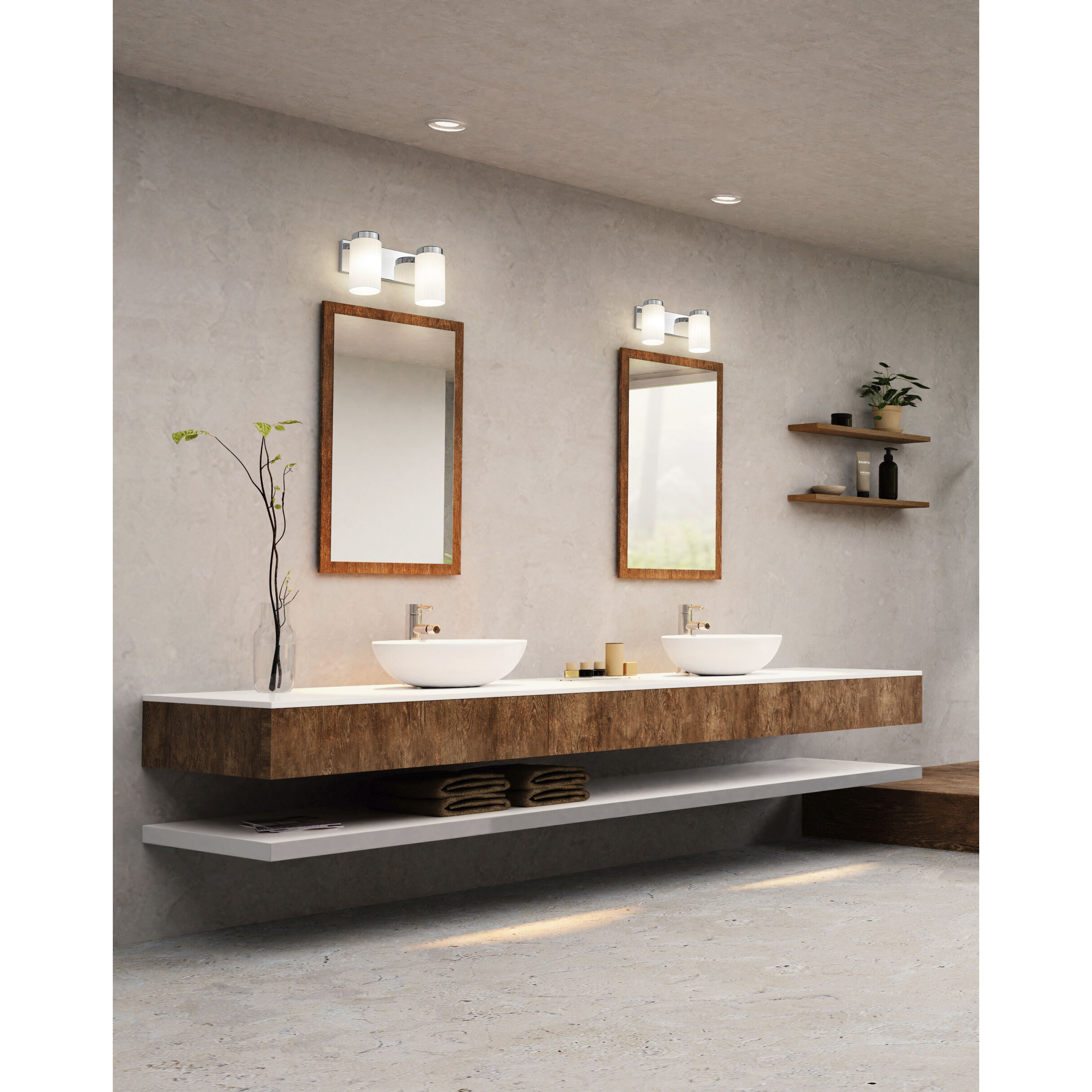 Burk 2 Light 13.75 inch Chrome Bath Vanity Light Wall Light