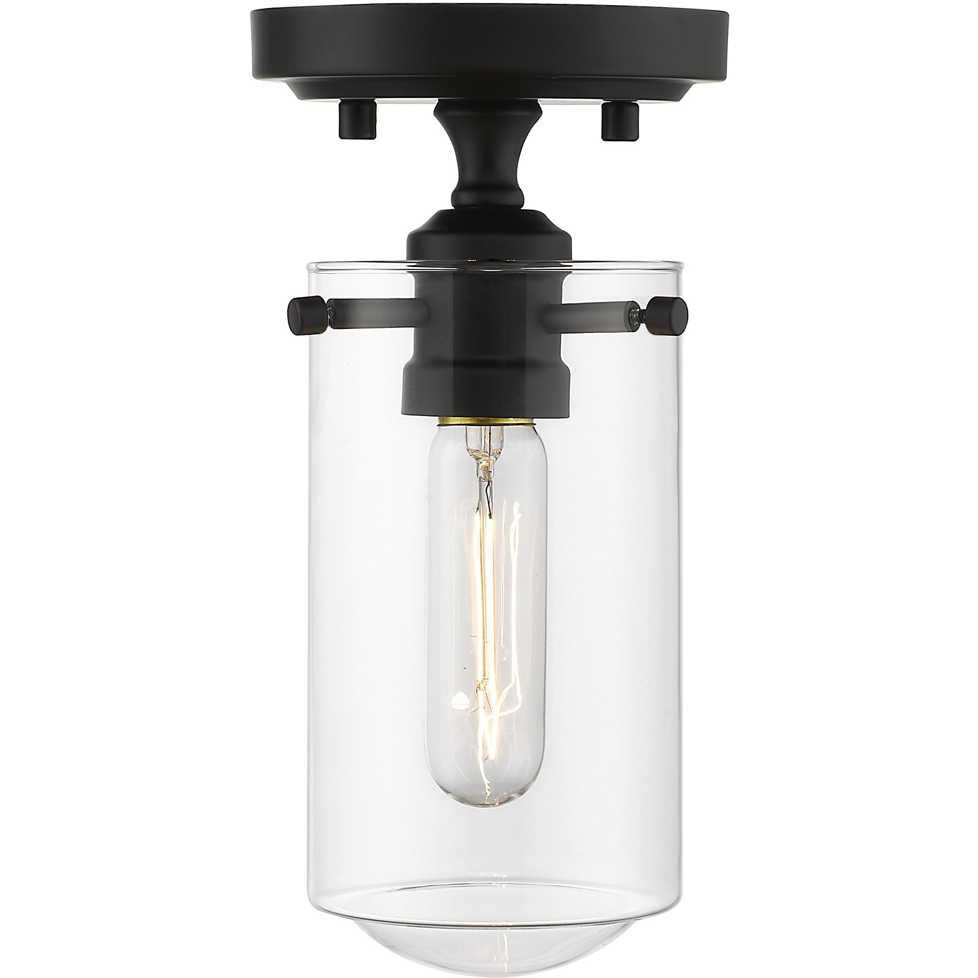 Delaney 1 Light 5 inch Matte Black Flush Mount Ceiling Light