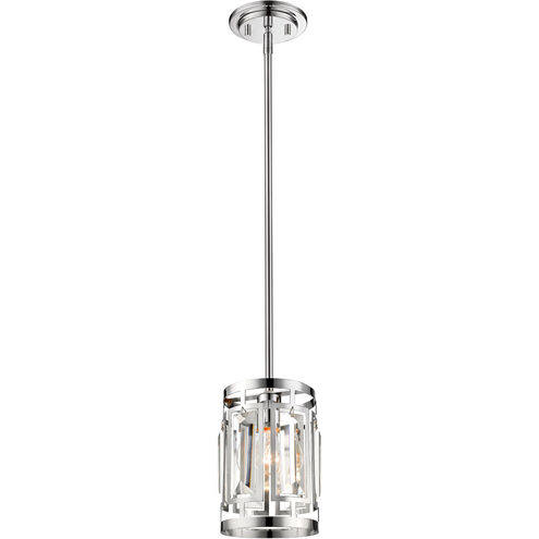 Mersesse 1 Light 6 inch Chrome Pendant Ceiling Light in 2.42, Clear and Chrome