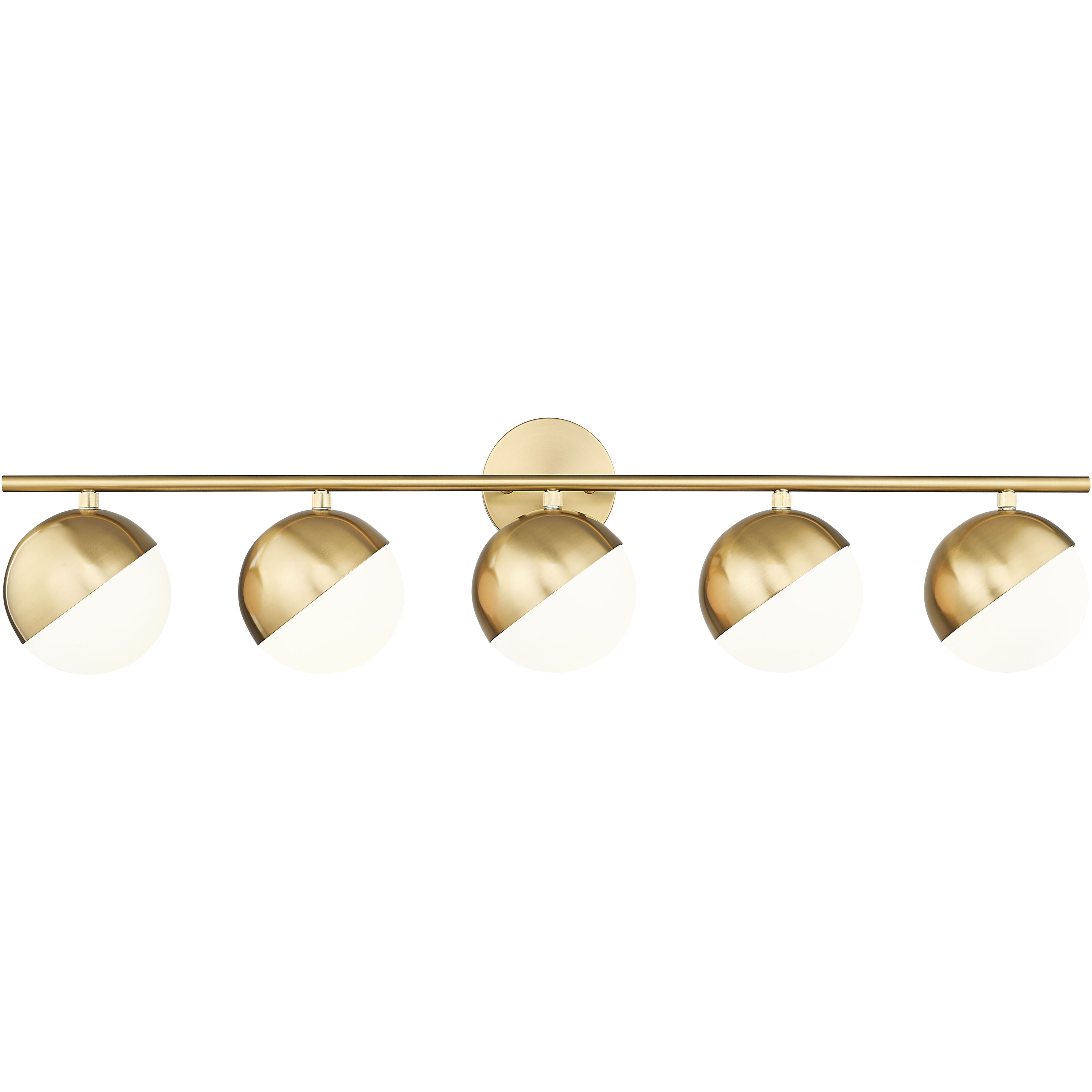 Realm Sphere 5 Light 40 inch Modern Gold Bath Vanity Wall Light