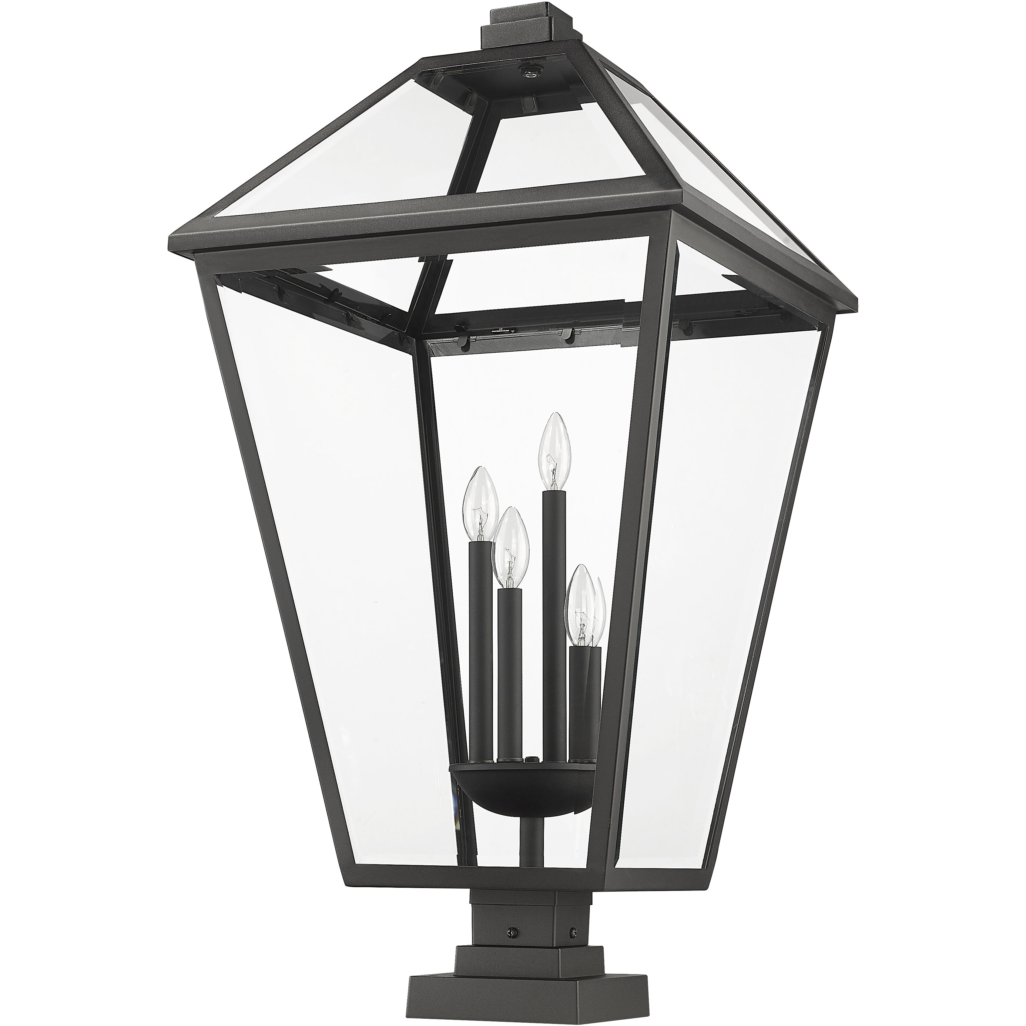 Talbot 4 Light 36.75 inch Black Outdoor Pier Mounted Fixture