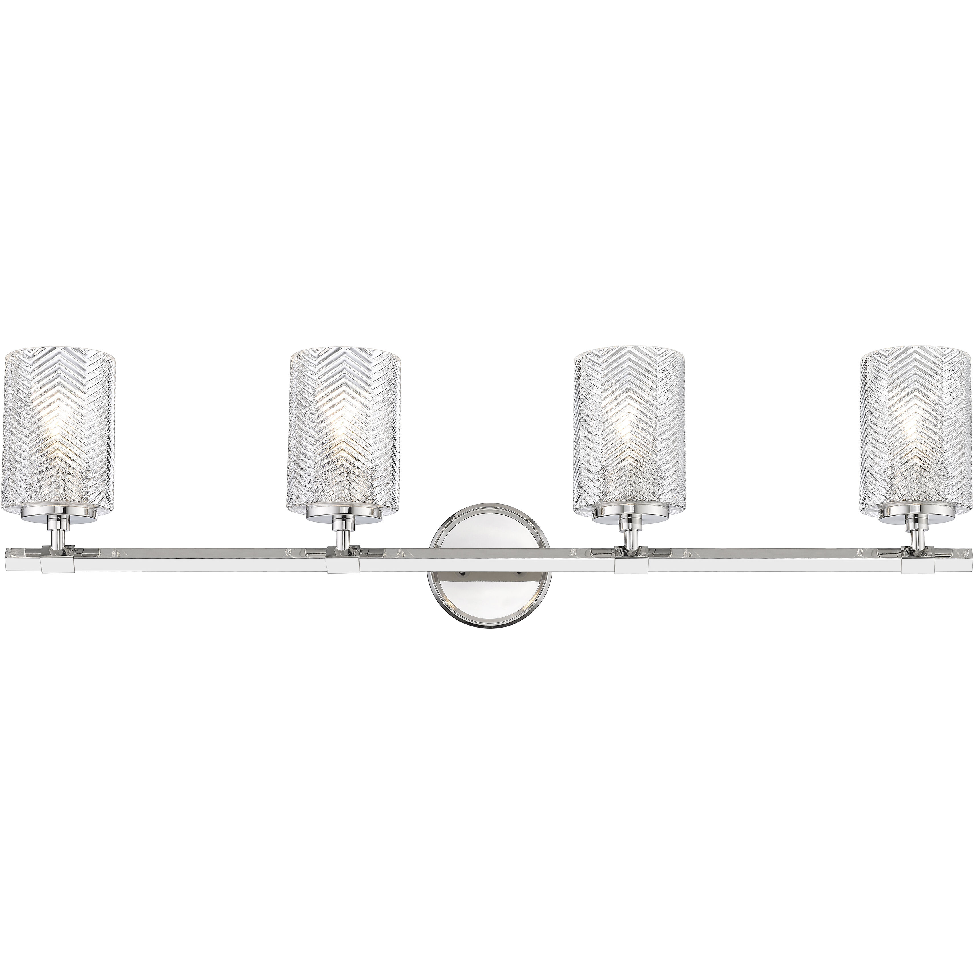 Dover Street 4 Light 33 inch Polished Nickel Vanity Wall Light