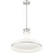 Reznor 1 Light 18 inch Brushed Nickel Pendant Ceiling Light