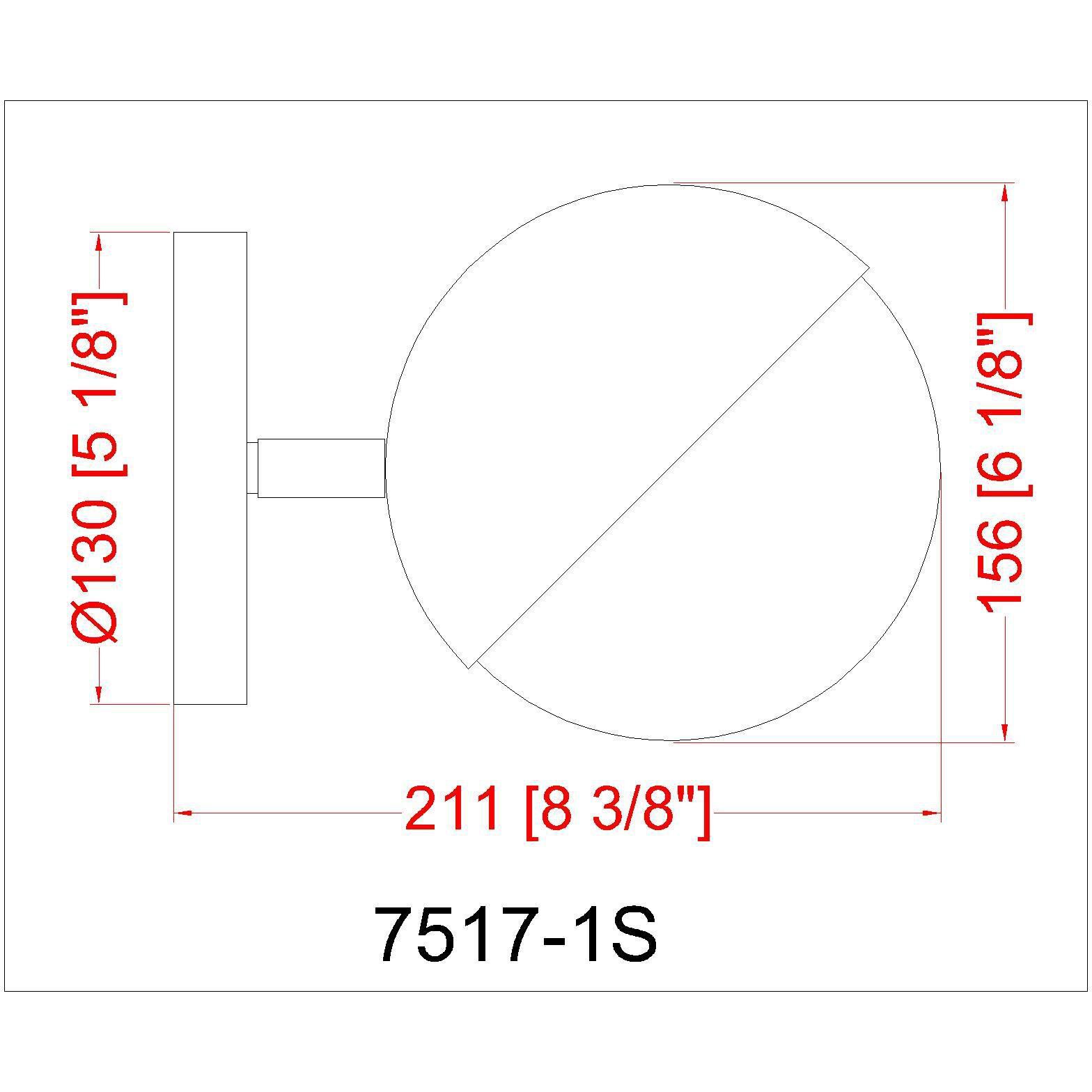 Realm Sphere Wall Sconce Wall Light in Brushed Nickel
