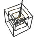 Euclid 3 Light 23 inch Matte Black Chandelier Ceiling Light