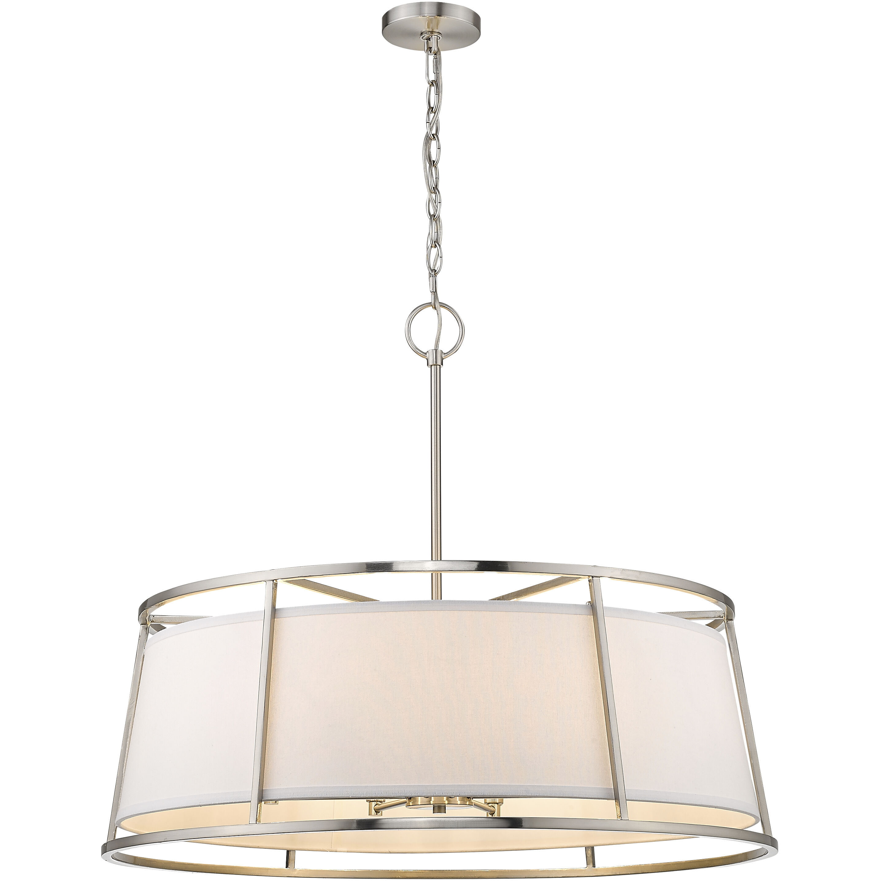 Lenyx 8 Light 32 inch Brushed Nickel Chandelier Ceiling Light
