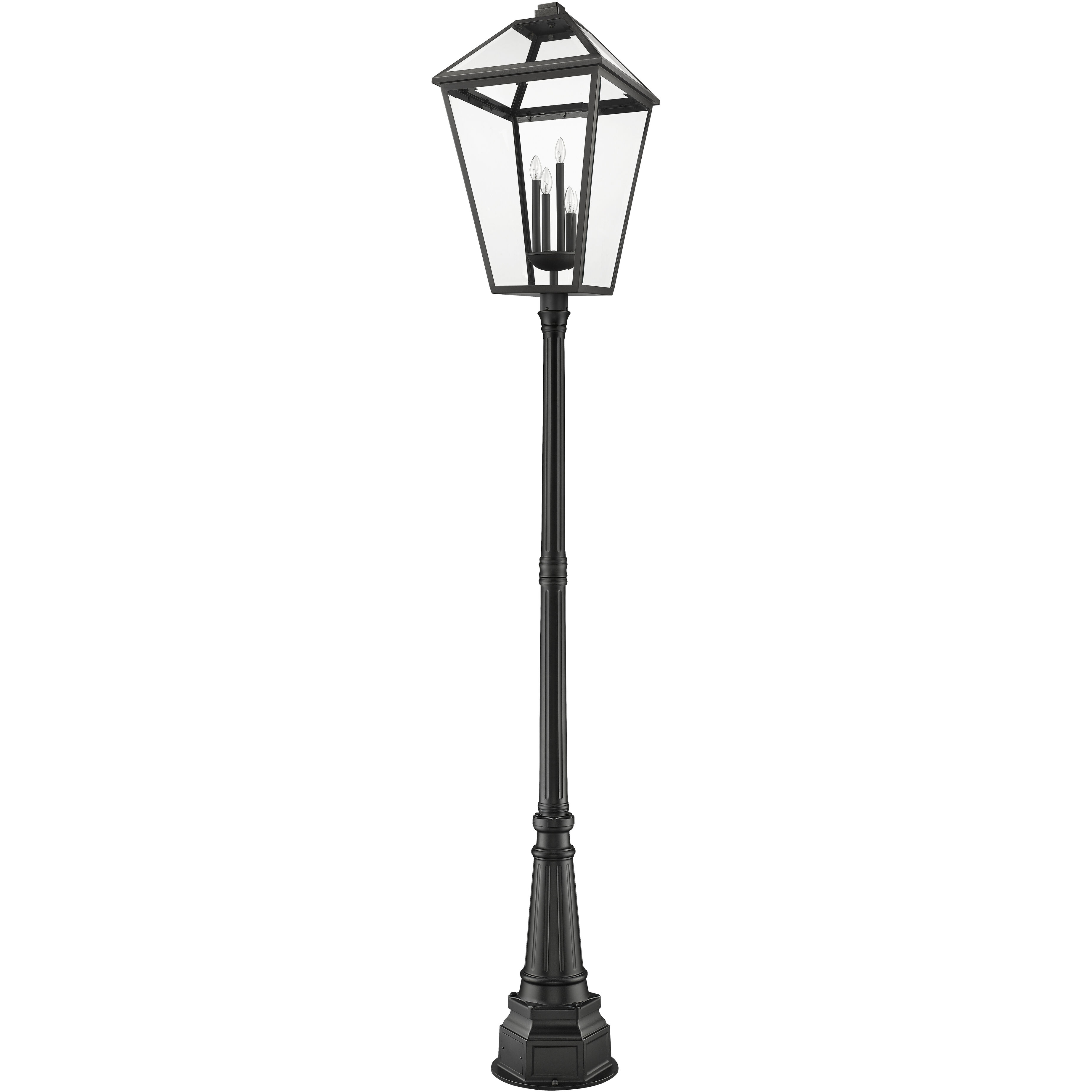 Talbot 4 Light 116.75 inch Black Outdoor Post Mounted Fixture