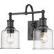 Bryant 2 Light 16 inch Matte Black Vanity Wall Light