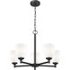 Oren 5 Light 25 inch Matte Black Chandelier Ceiling Light