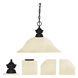 Shark 1 Light 16 inch Matte Black Pendant Ceiling Light in 5.35, Golden Mottle Glass