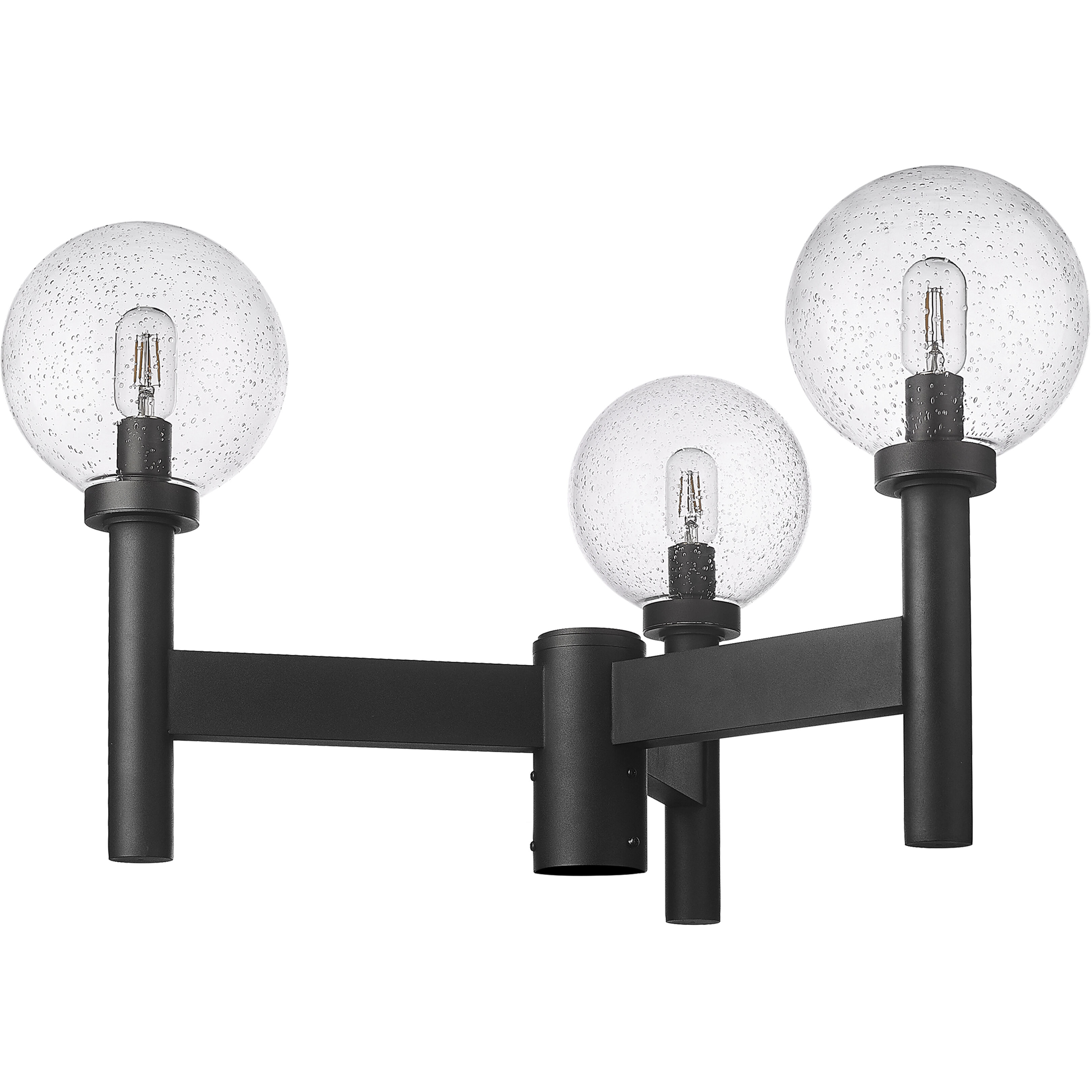 Laurent 3 Light 30 inch Black Outdoor Post Mount Fixture
