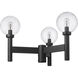 Laurent 3 Light 30 inch Black Outdoor Post Mount Fixture