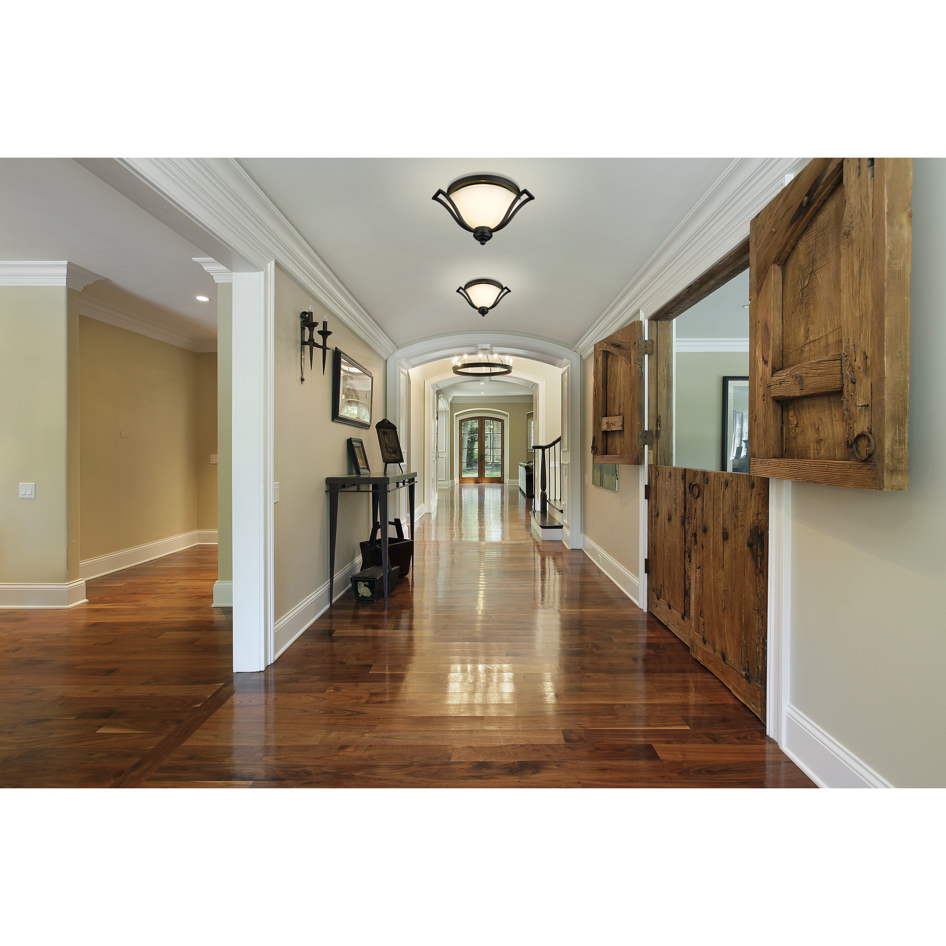 Lagoon 3 Light 18.5 inch Matte Black Flush Mount Ceiling Light