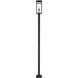 Nuri 1 Light 115 inch Black Outdoor Post Mounted Fixture