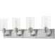 Savannah 4 Light 31.5 inch Brushed Nickel Vanity Wall Light