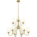 Gianna 9 Light 32 inch Modern Gold Chandelier Ceiling Light