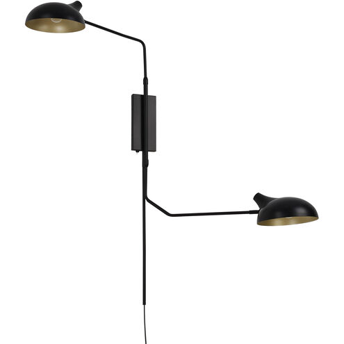 Bellamy 2 Light 62.75 inch Matte Black Wall Sconce Wall Light