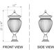 Davina 4 Light 27.25 inch Black Outdoor Pier Mounted Fixture in G9