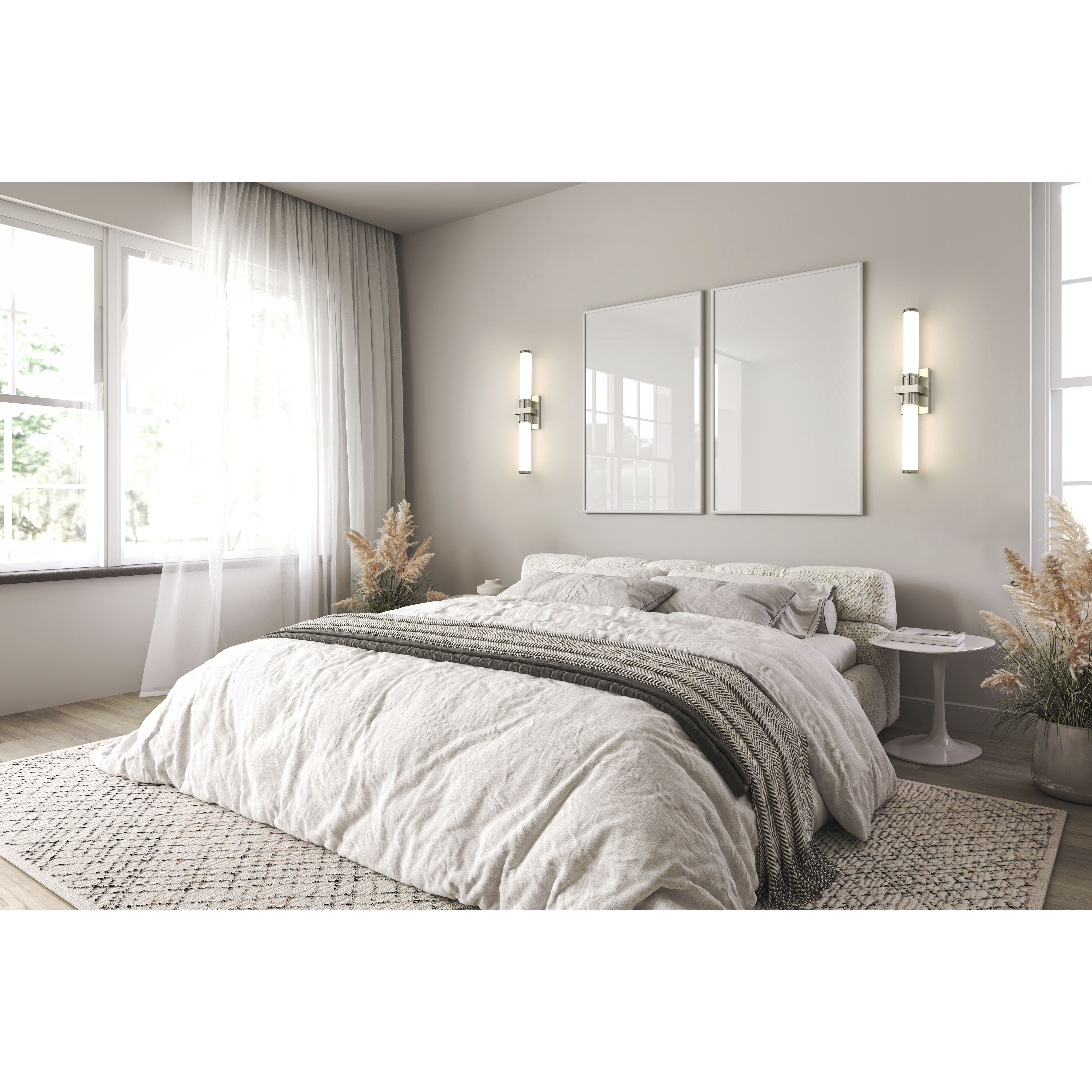 Idris LED 25.5 inch Brushed Nickel Bath Vanity Wall Light