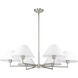 Leila 6 Light 44 inch Brushed Nickel Chandelier Ceiling Light