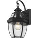 Westover 1 Light 13.75 inch Black Outdoor Wall Light