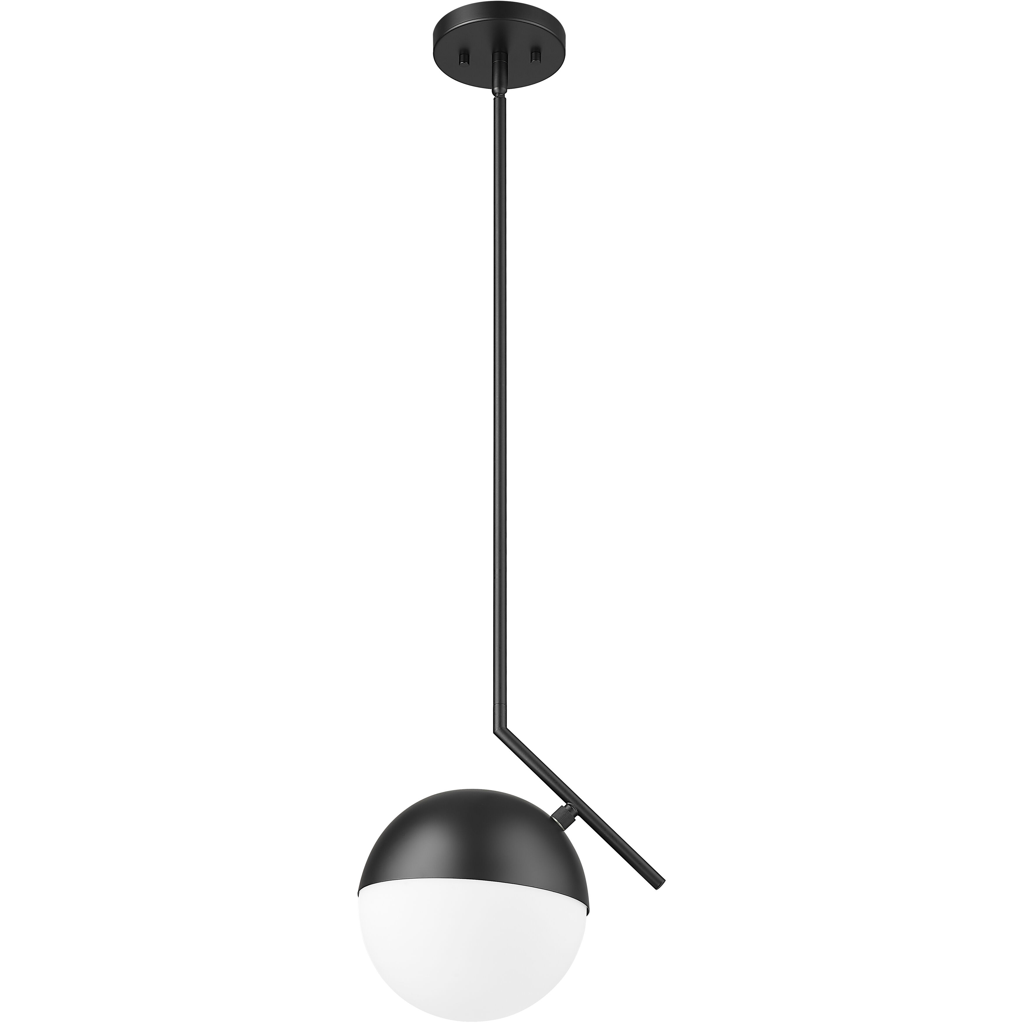 Realm Sphere 1 Light 10.75 inch Matte Black Pendant Ceiling Light