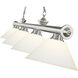 Cordon 4 Light 81.25 inch Brushed Nickel Billiard Ceiling Light in Matte Opal Glass