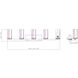 Danica 5 Light 38.75 inch Modern Gold Bath Vanity Light Wall Light