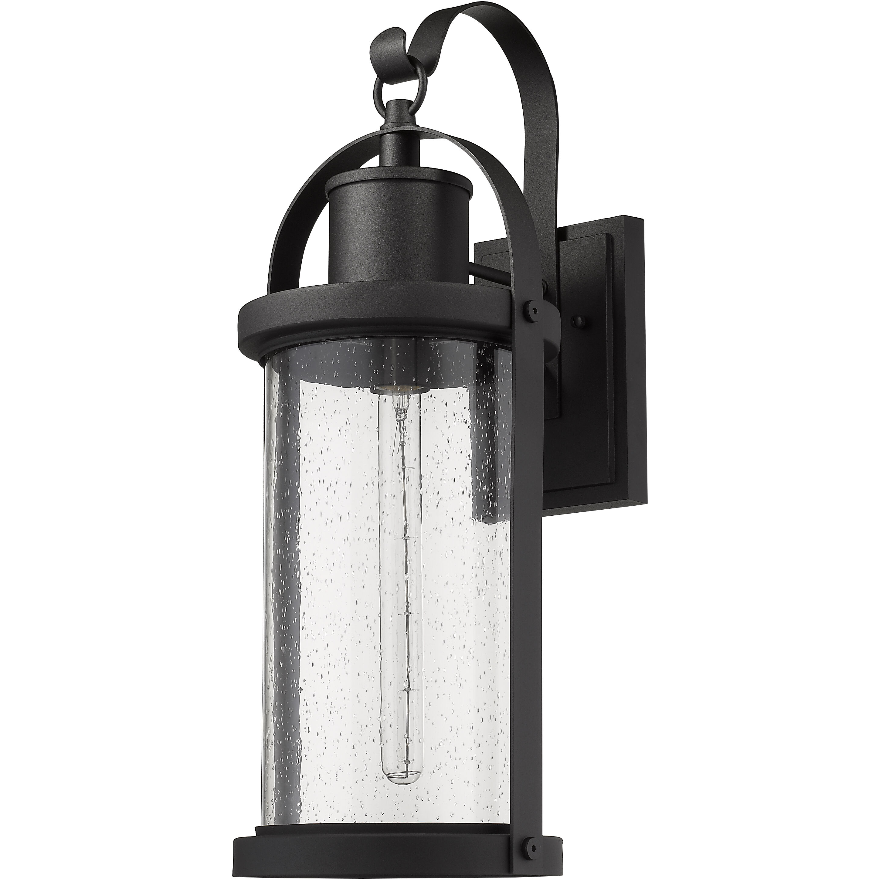 Roundhouse 1 Light 24.75 inch Black Outdoor Wall Light