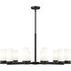 Danica 12 Light 39 inch Matte Black Chandelier Ceiling Light