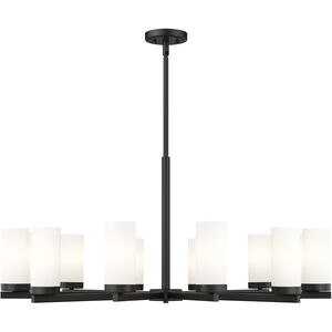 Danica 12 Light 39 inch Matte Black Chandelier Ceiling Light