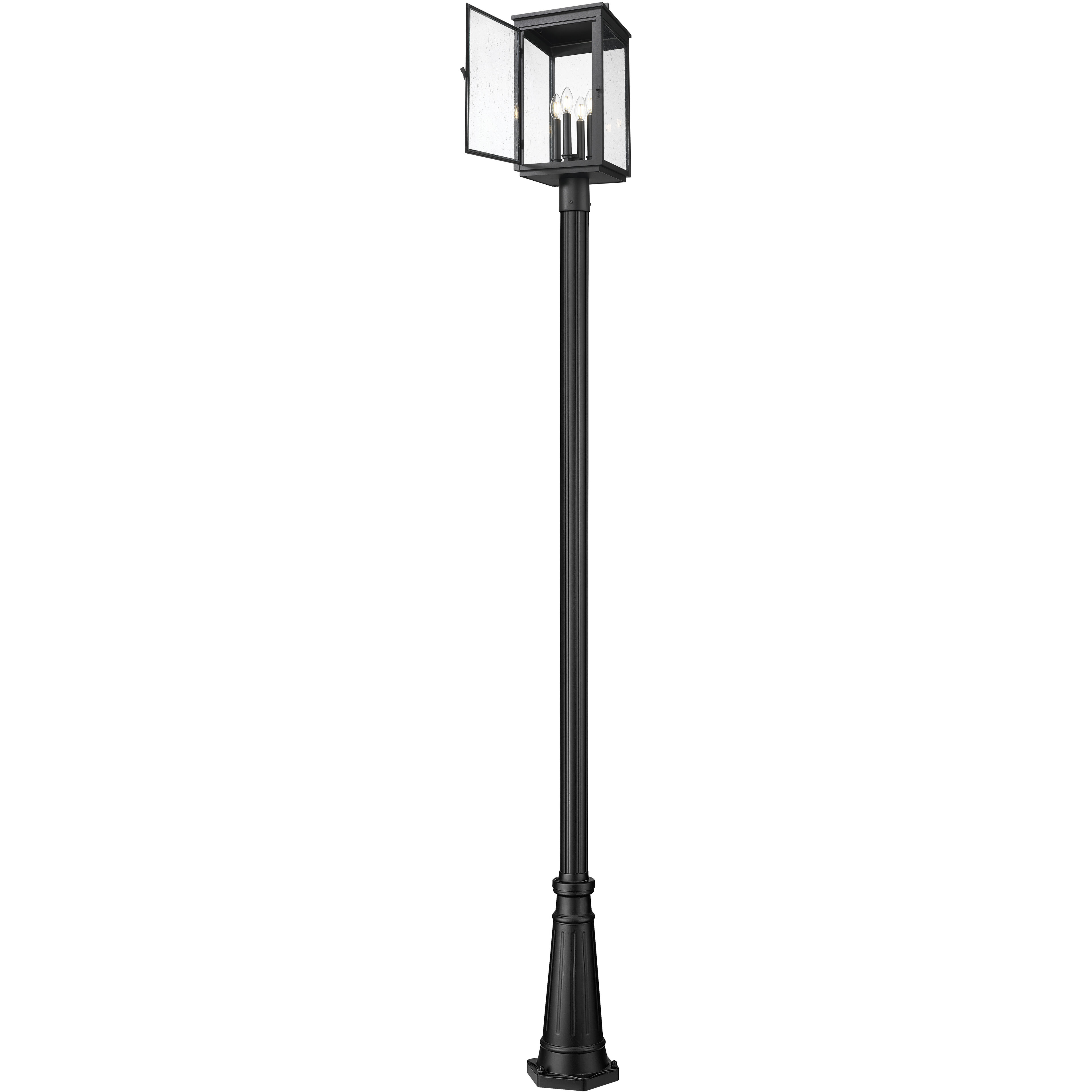 Hartwell 4 Light 116.75 inch Sand Black Outdoor Post Mounted Fixture