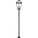 Talbot 4 Light 128.25 inch Black Outdoor Post Mounted Fixture