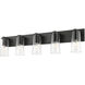 Titus 5 Light 40 inch Matte Black Bath Vanity Light Wall Light