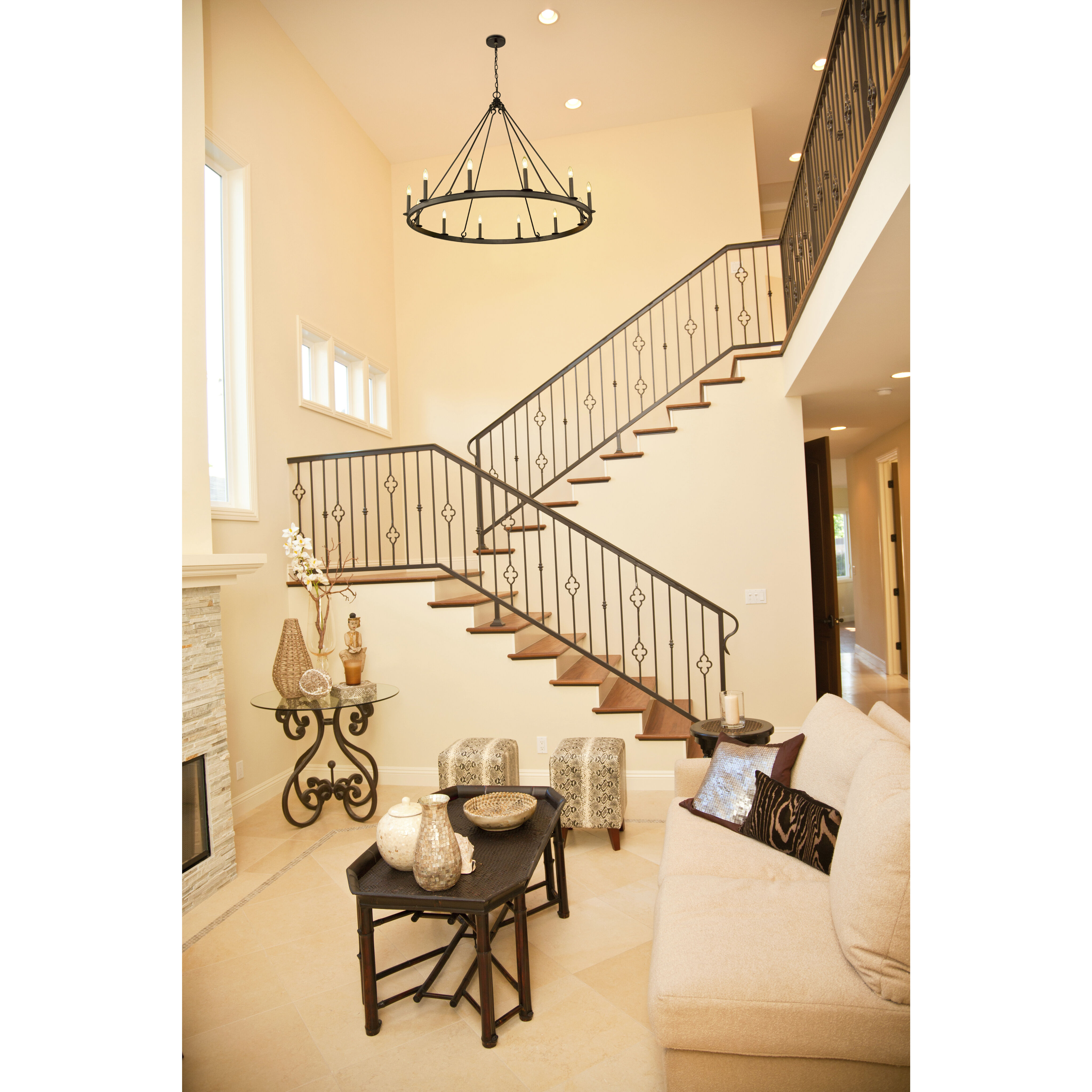 Barclay 12 Light 48 inch Matte Black Chandelier Ceiling Light