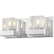 Fallon 2 Light 12 inch Chrome Vanity Wall Light in G9