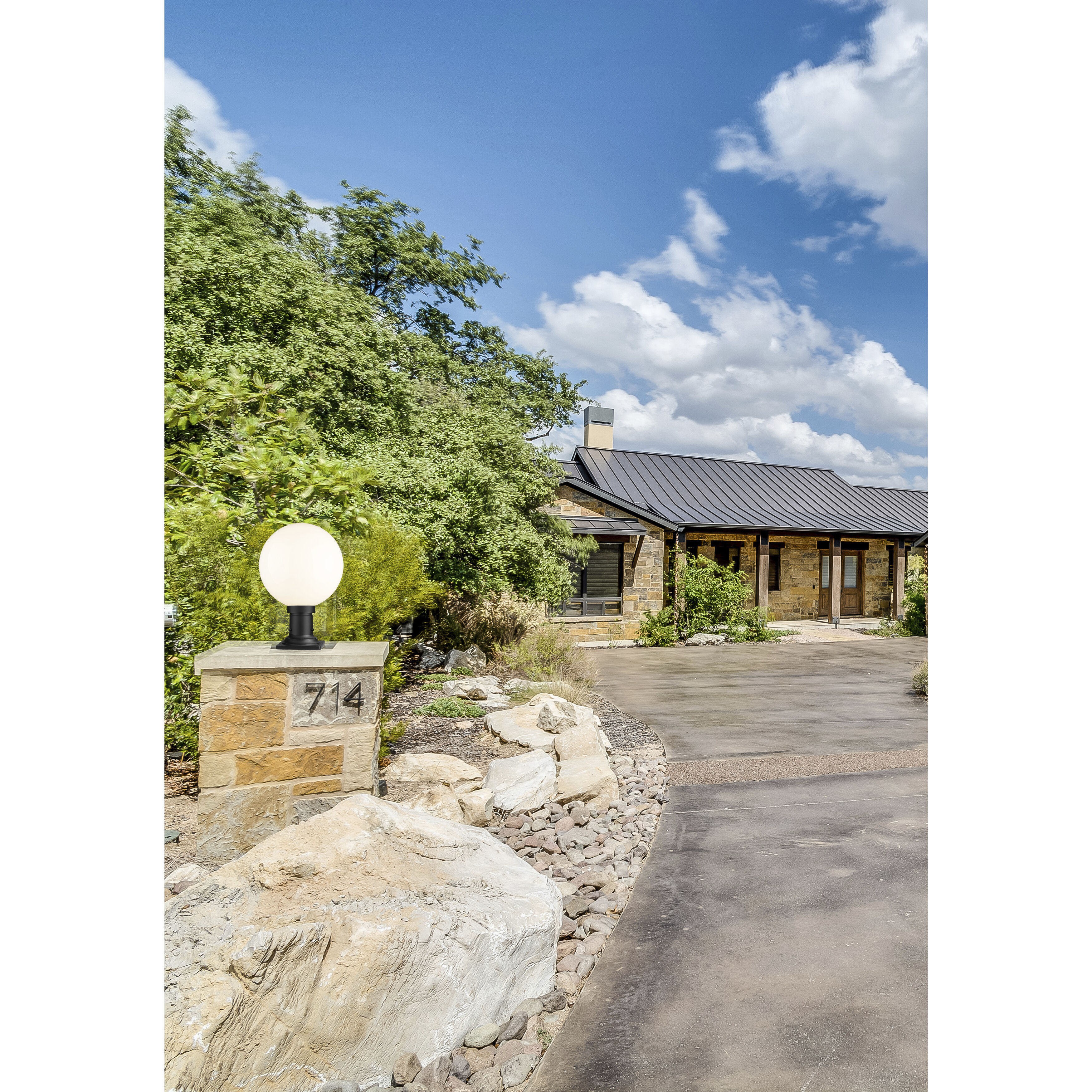 Laurent 1 Light 17.75 inch Black Outdoor Pier Mounted Fixture