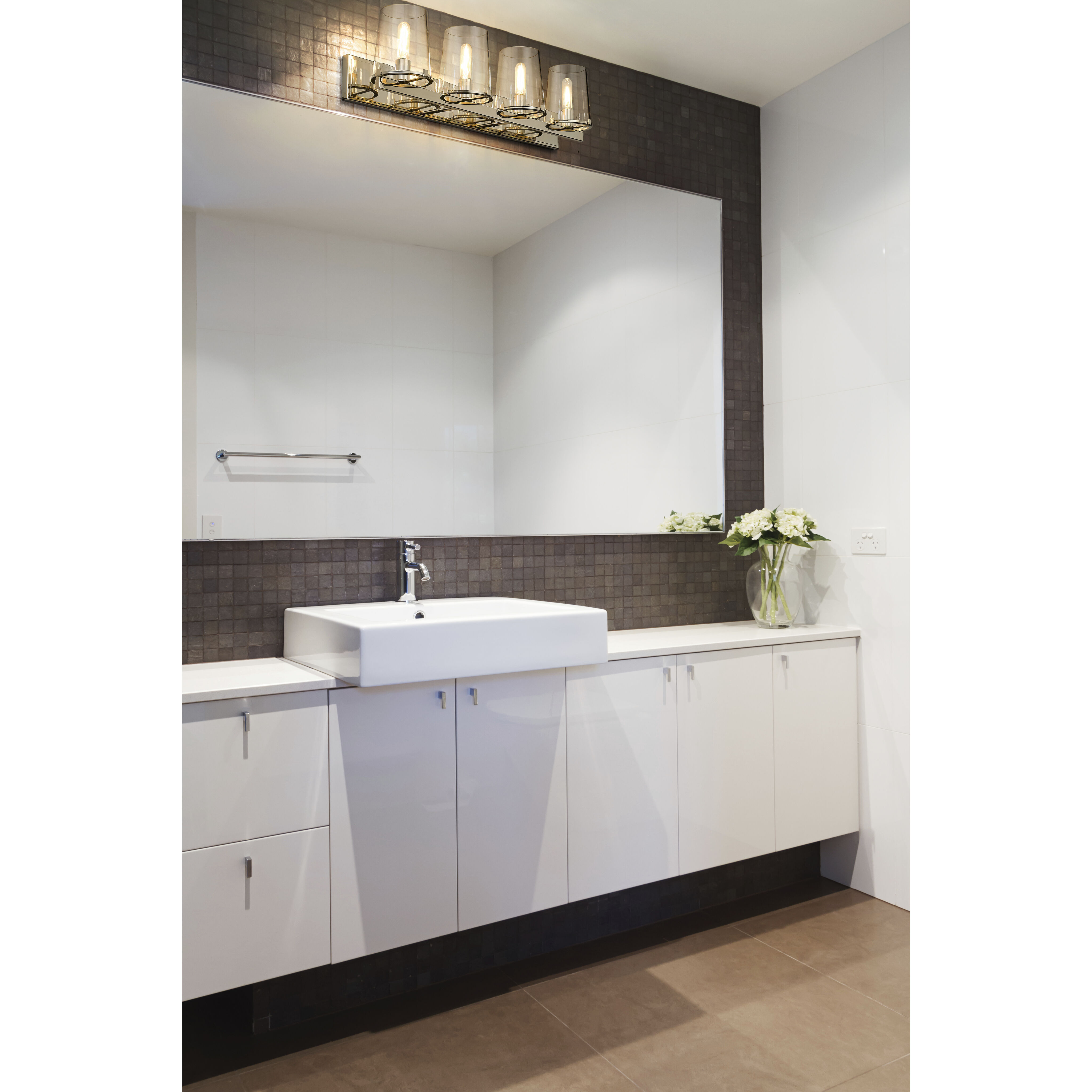 Callista 4 Light 37.5 inch Polished Nickel Vanity Wall Light