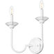 Allistair Wall Sconce Wall Light in Textured White
