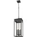 Nova 4 Light 10.5 inch Black Outdoor Chain Mount Ceiling Fixture