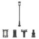 Jordan 1 Light 114 inch Black Outdoor Post Mounted Fixture in 18.5