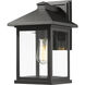 Portland 1 Light 15.75 inch Black Outdoor Wall Light