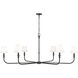 Tova 6 Light 65.75 inch Matte Black Chandelier Ceiling Light