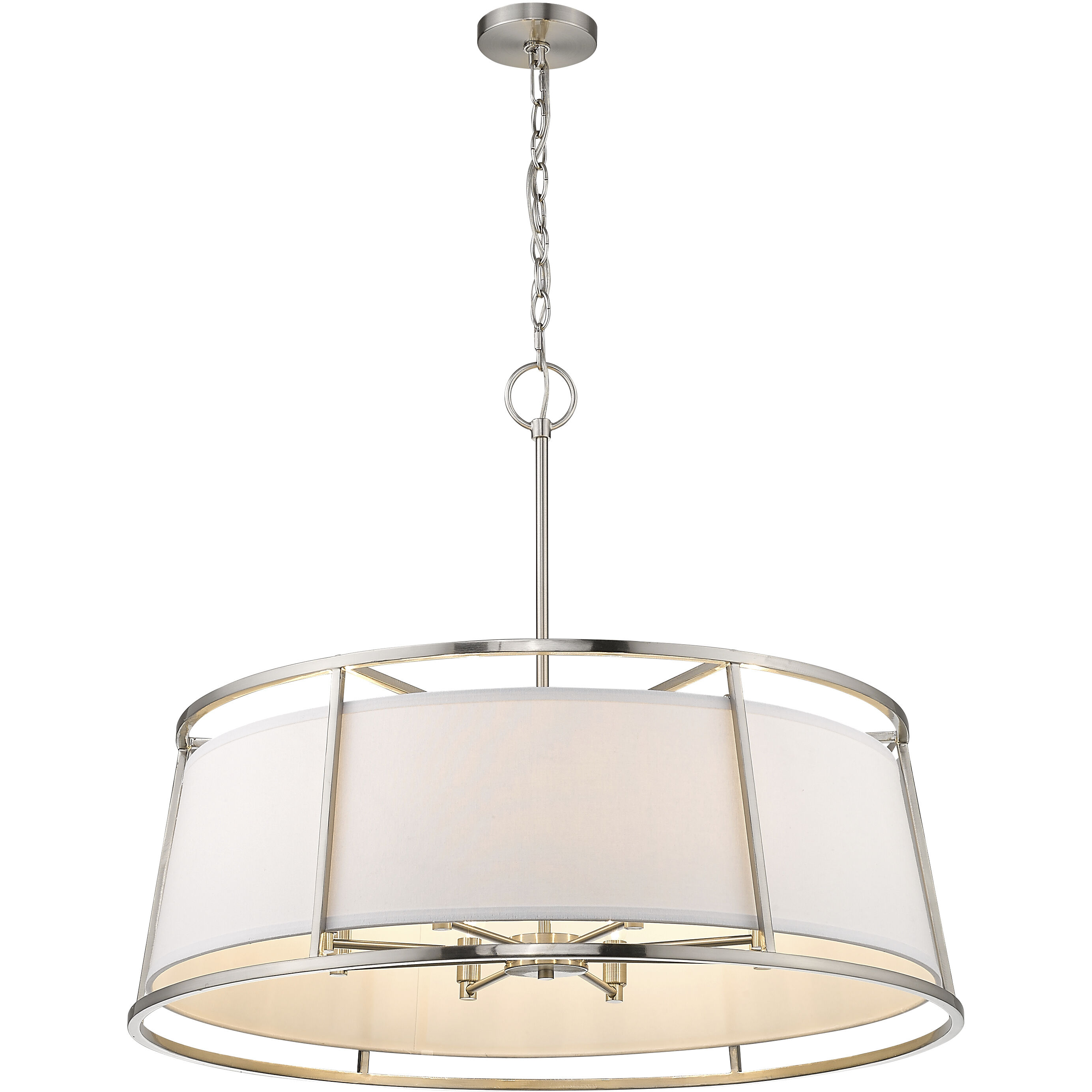 Lenyx 8 Light 32 inch Brushed Nickel Chandelier Ceiling Light