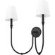Jisele 2 Light 20 inch Matte Black Wall Sconce Wall Light