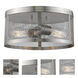 Meshsmith 2 Light 12.13 inch Brushed Nickel Flush Mount Ceiling Light in Brushed Nickel Steel